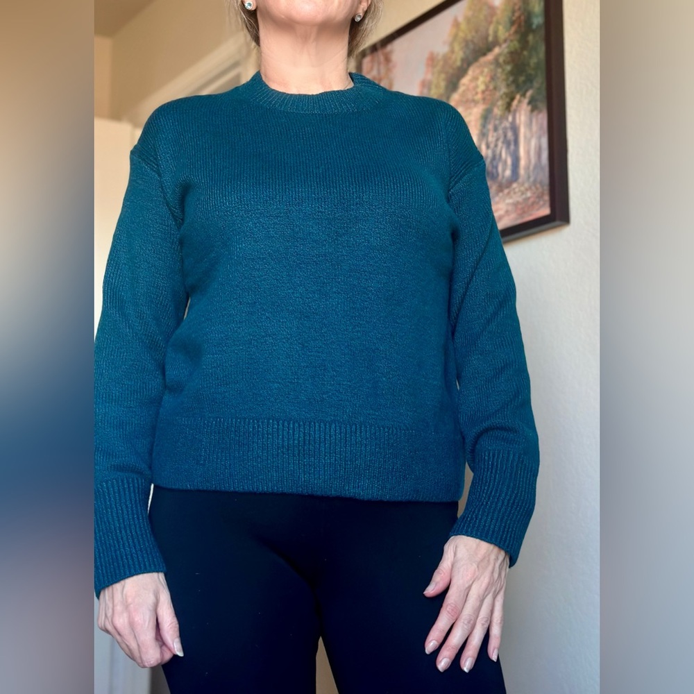 XS green blue Banana Republic crew neck sweater - Picture 3 of 12